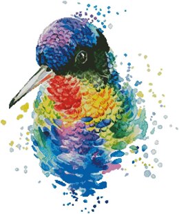 Watercolour Hummingbird - #13708-LF