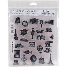 Stampers Anonymous Tim Holtz Cling Stamps 7"X8.5" - Tiny Things
