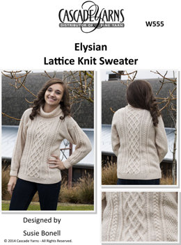 Lattice Knit Sweater in Cascade Elysian - W555