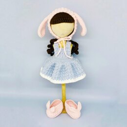 Crochet doll clothes, Amigurumi doll clothes, Bunny outfit