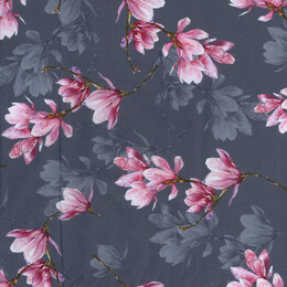 Oddies Textiles Digital Printed Cotton Lawn - Grey Floral