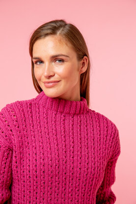 Winter Morning Sweater - Free Jumper Knitting Pattern for Women in Paintbox Yarns Wool Blend Worsted - Downloadable PDF
