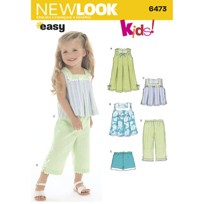 New Look Toddler Separates 6473 - Paper Pattern, Size A (1/2,1,2,3,4)