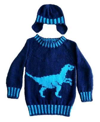 New Dinosaur Hoodies Knitting Pattern RICO Baby 609 DK 0-7yrs FREE POST 