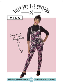 Tilly And The Buttons Mila Dungarees Sewing Pattern 1019 - Paper Pattern, Size UK 6-20 / EUR 34-48