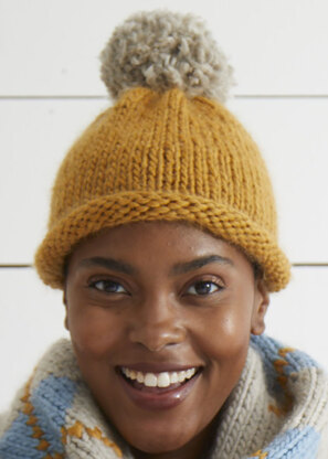 Anya Hat Pattern - Free Knitting Pattern For Women in Debbie Bliss Merion