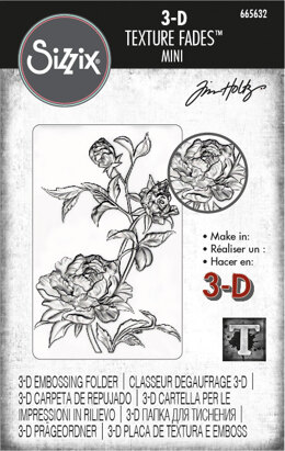 Tim Holtz 3-D Texture Fades Embossing Folder - Mini Roses