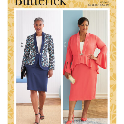 Butterick Misses' & Women's Jacket & Skirt B6821 - Sewing Pattern