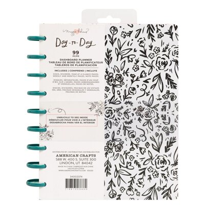 American Crafts Maggie Holmes - Day to Day Dashboard Black & White Floral
