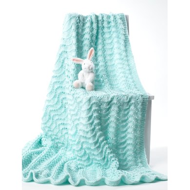 Knit Baby Blanket in Bernat Softee Baby Solids