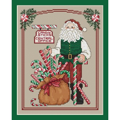 Sue Hillis Designs Candy Stick Santa - L234 - Leaflet