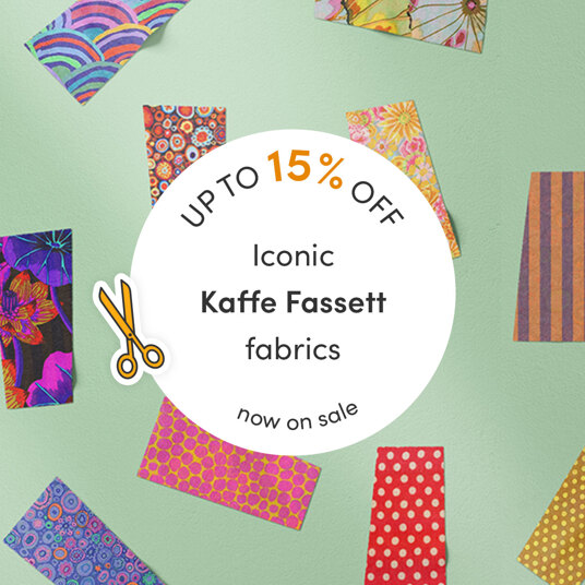 Up to 15 percent off Kaffe Fassett fabrics!