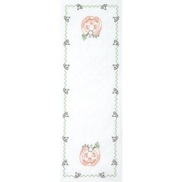 Jack Dempsey Stamped Table Runner Scarf - Halloween - 15in x 42in