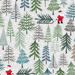 Lewis & Irene Christmas Trees - Santa's Tree on Lightest Grey