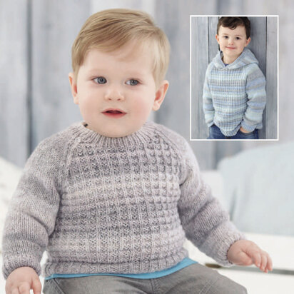 Baby Boy’s and Boy’s Sweaters in Sirdar Snuggly Rascal DK - 4805 - Downloadable PDF