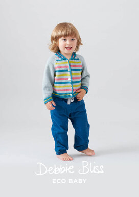 Xavier Jacket - Knitting Pattern in Debbie Bliss Eco Baby