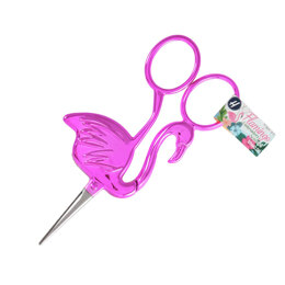 Groves Scissors: Flamingo: 11.5cm/4in: Pink - 12.5 x 7 x 21cm