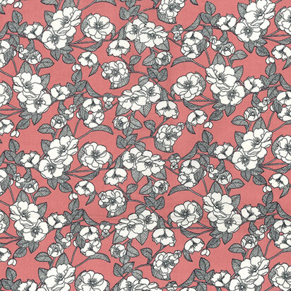 Oddies Textiles Cotton Poplin Printed – CP0756 – Floral Rose