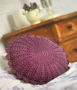 Crochet Round Petal Cushion