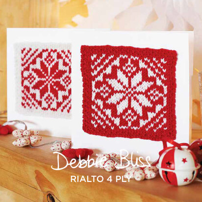 Christmas Cards - Free Knitting Pattern For Christmas in Debbie Bliss Rialto 4ply by Debbie Bliss