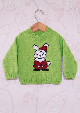 Intarsia - Santa Bunny Chart - Childrens Sweater