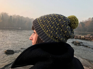 Dark Nights Hat and Mittens Set by Fiona Alice - Knitting Pattern For Women in The Yarn Collective