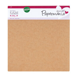 Papermania 8 x 8" Cards/Envelopes (6pk, 300gsm) - Recycled Kraft