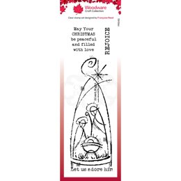 Woodware Clear Singles Rejoice Stamp 8in x 2.6in