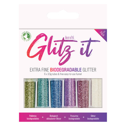 Glitz It Biodegradable Glitter - Pastels - 6 x 3.5g