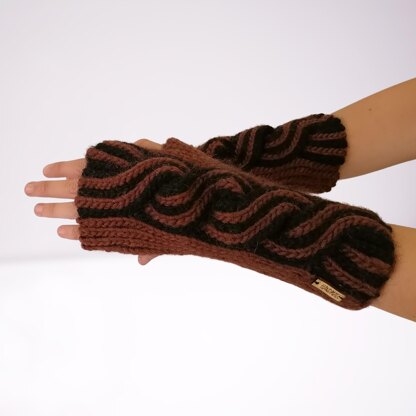 Fingerless Gloves with Braids
