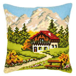 Vervaco 1200/103 Cross Stitch Cushion Front Kit Ladybird & Daisies