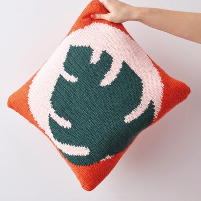 Green House Cushion in Rowan Pure Wool Superwash Worsted - ZB299-00005-UK - Downloadable PDF