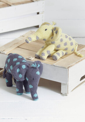 Noahs Ark - Elephants in Sirdar Snuggly Baby Bamboo DK