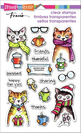 Stampendous Perfectly Clear Stamps - Thankful Kitty
