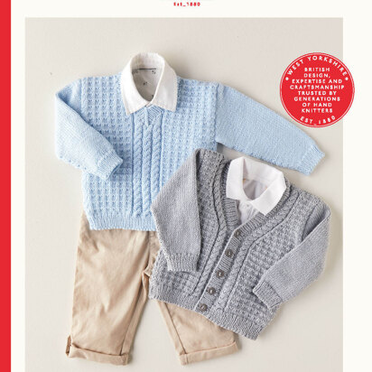 Babies Sweater & Cardigan in Sirdar Snuggly Soothing DK - 5347 - Leaflet