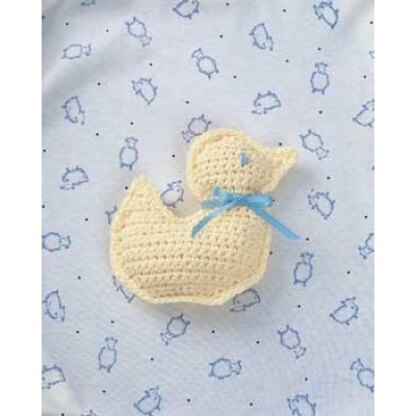 Crochet Duck Toy in Bernat Handicrafter Cotton Baby - Downloadable PDF