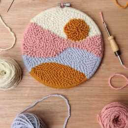 The Modern Crafter Beginner Punch Needle Hoop Kit - Sunset - 8in