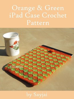 Orange & Green iPad Case Crochet Pattern (PDF)