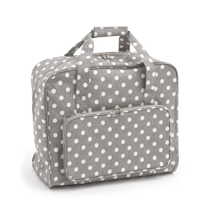 Hobbygift Grey Linen Polka Dot Sewing Machine Bag