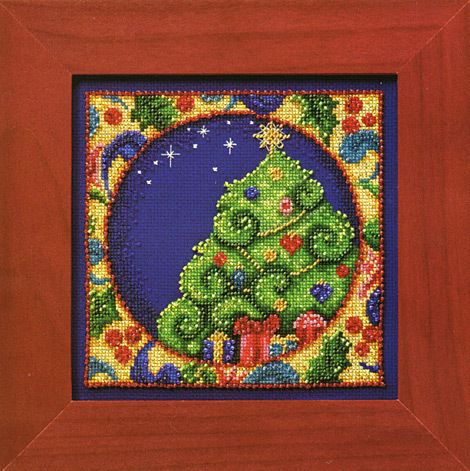 Mill Hill Beaded Holiday Azure Medallion Ornament Cross Stitch Beaded Embroidery Kit