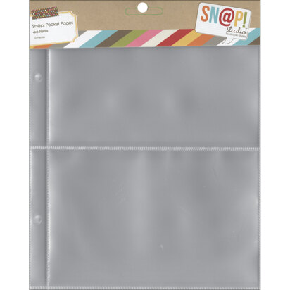 Simple Stories Sn@p! Pocket Pages For 6"X8" Binders 10/Pkg - (2) 4"X6" Pockets