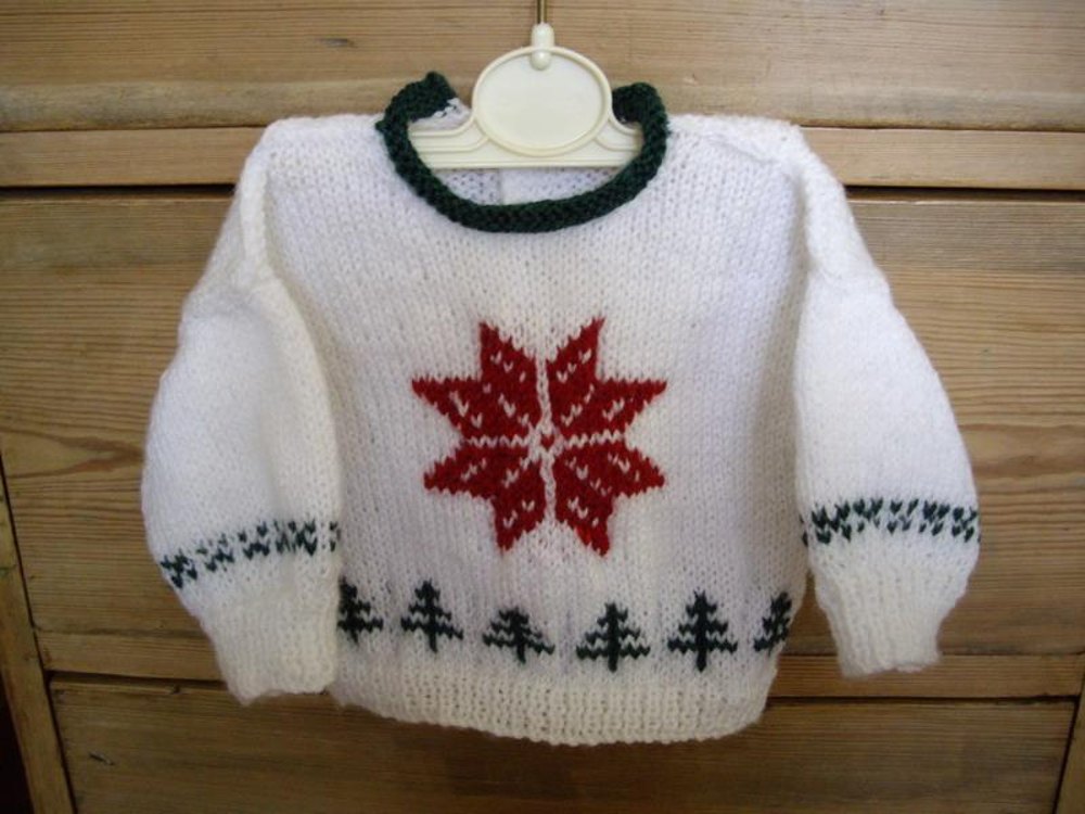 Baby Christmas Star Jumper Knitting pattern by Ardree Designs