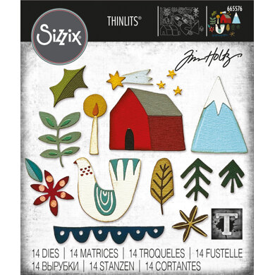 Tim Holtz Thinlits Die Set 14PK - Funky Nordic