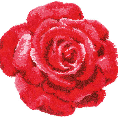 Vervaco Rose Shaped Latch Hook Rug Kit