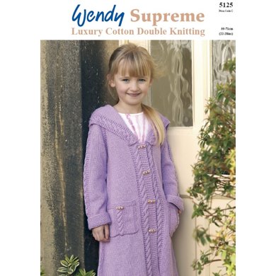 Coat with Sailor Collar in Wendy Supreme Cotton DK - 5125