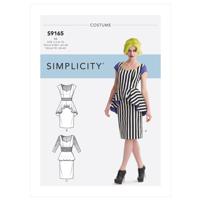 Simplicity Misses' Costumes Dress S9165 - Sewing Pattern