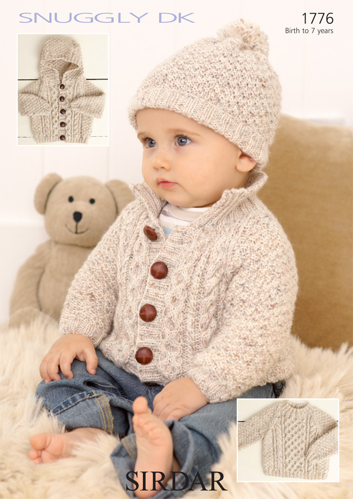 baby knitting pattern for Jacket Cardigan & Sweater dk Sirdar 3083 123 