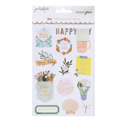 Jen Hadfield Live and Let Grow Sticker Book