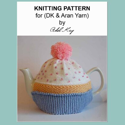 Chloe Cupcake Birthday Cake Vintage DK Yarn Teapot Tea Room Cosy Knitting Pattern by Adel Kay
