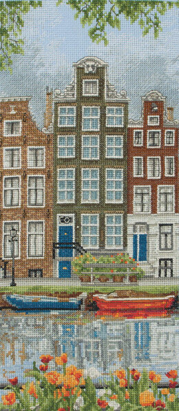 Anchor Amsterdam Street Scene Cross Stitch Kit - 14cm x 32cm